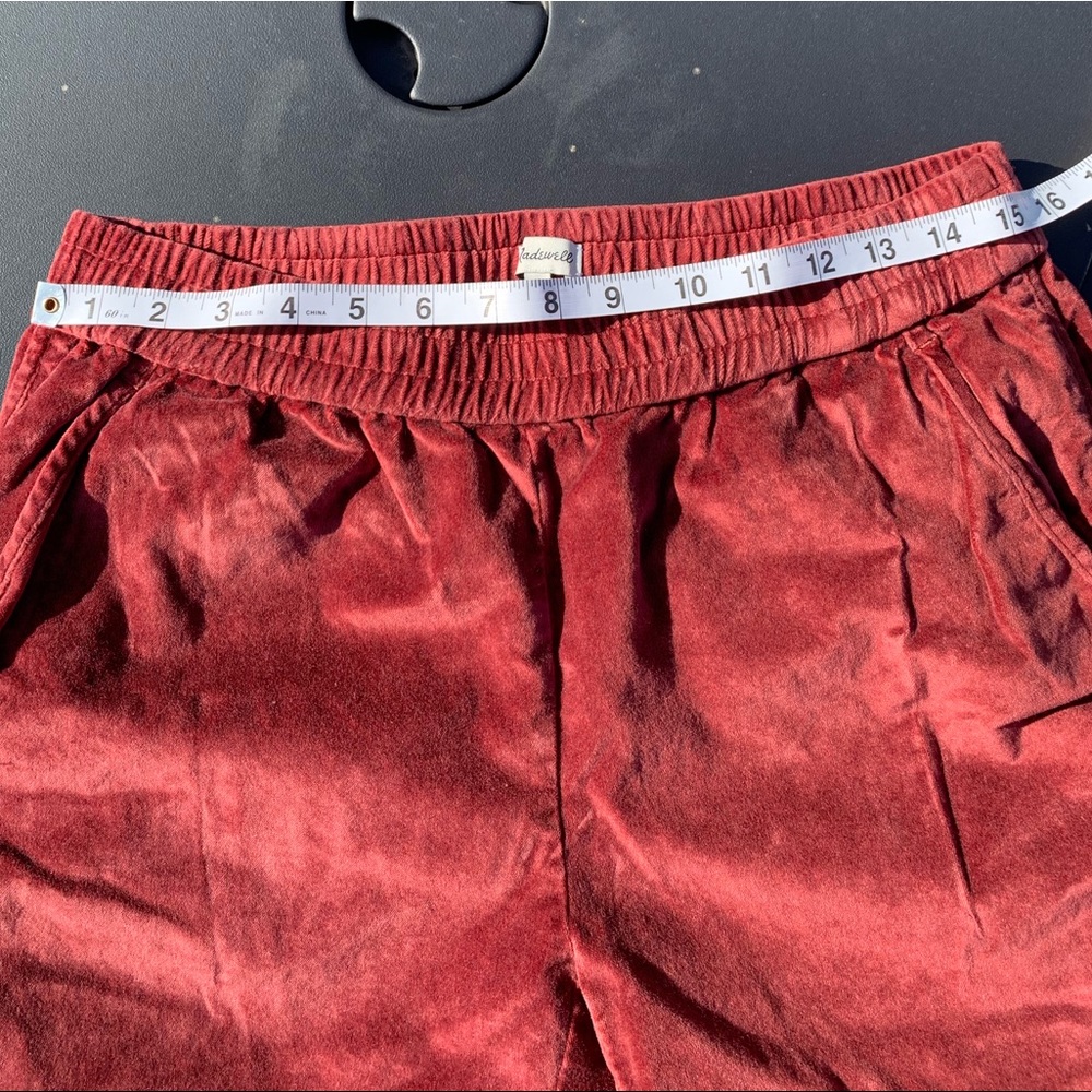 NWOT Beautiful Madewell Velvet Track Pants - Picture 4 of 8